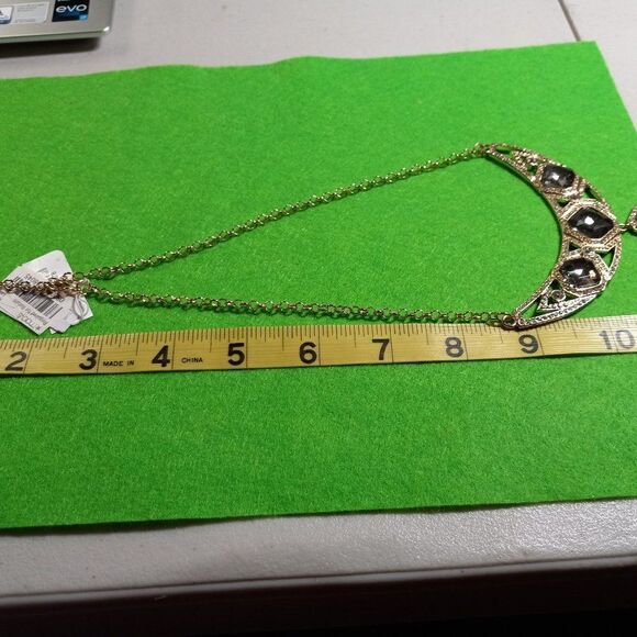 NWT Charter Club Gold tone/Large Cabochon Necklace - Picture 4 of 6